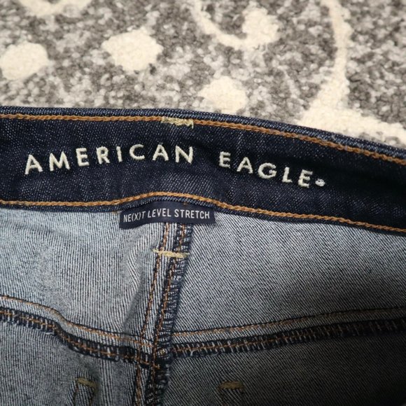 American Eagle Dark Blue Wash Hi-Rise Jegging, 2 - Picture 8 of 10